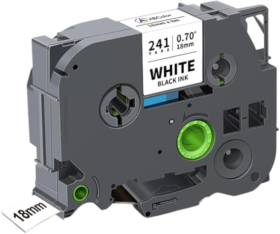 Label Tape TZe241 Compatible With Label Printer PT E550W(Black on White)