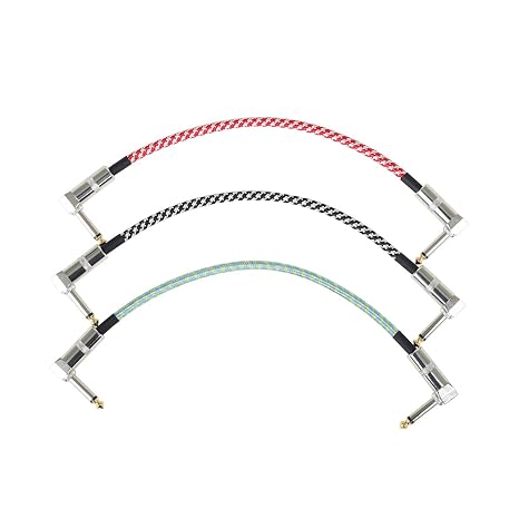 guitar to audio interface cable 3 pack of braided guitar effects cables bass cables