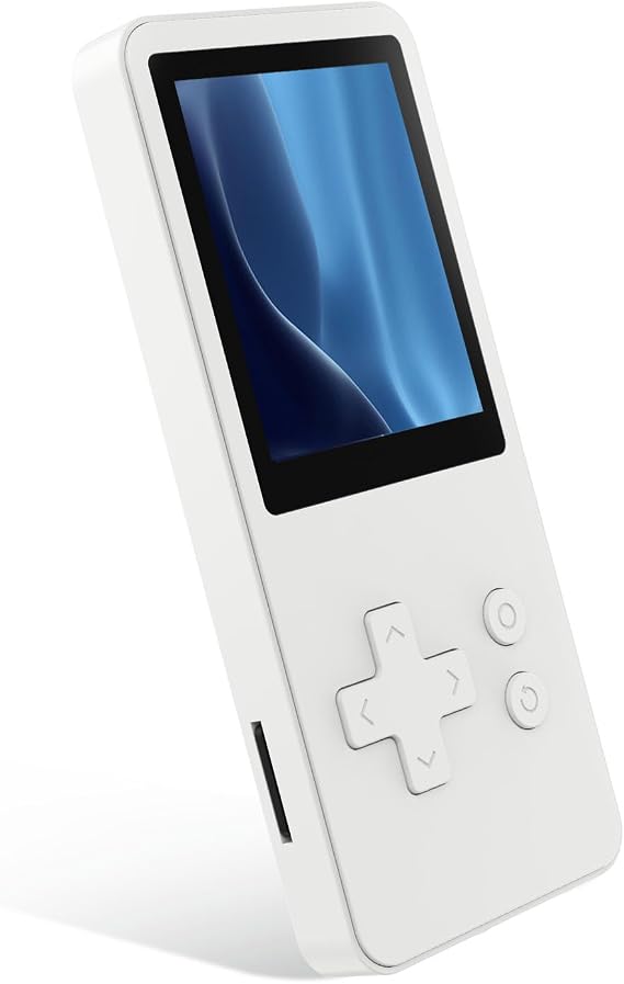 32GB MP3 Player with Bluetooth 5.2, 1.8 inch Screen Portable Music Player for Kids, with Built-in HD Speaker, FM Radio, HiFi Sound, Voice Recorder, Supports Expanded Up to 256GB(White)