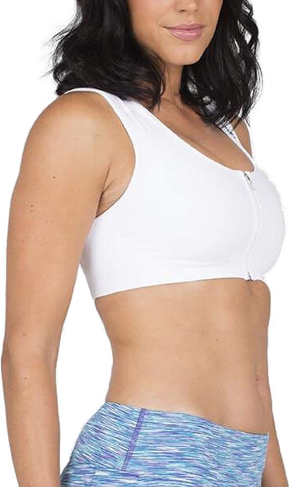 ALIGNMED Women's Zipper Posture Sports Bra | Support & Posture Corrector | Improve Shoulder & Body Strength | Pain Relief