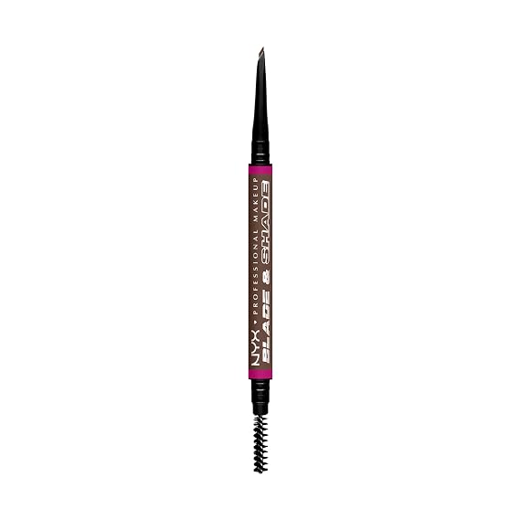 NYX PROFESSIONAL MAKEUP Blade & Shade Brow Pencil, Nano Mechanical Eyebrow Pencil, Up to 16HR Make Up Wear - Brunette