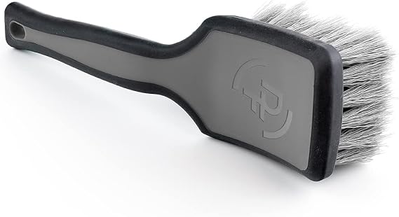 Detail Factory - ProGrip Tire Brush - Ergonomic ProGrip Handle, Stiff Synthetic Bristles, Ergonomic Design, Clean Your Tires with Ease - Grey