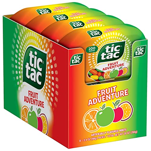 Tic Tac, Fruit Adventure Mints, On-The-Go Refreshment, 3.4 Oz, 8 Count