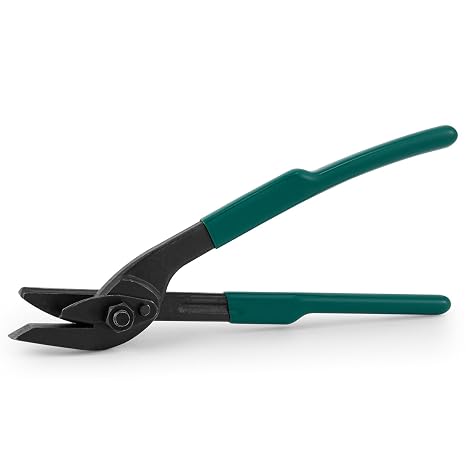 Strapping Cutter, 3/8" to 1 1/4" Width, 0.044" Thickness | for Steel & Polyester (PET) & Polypropylene (PP) Packaging Strapping, 12'' Heavy Duty Steel Strapping Cutter