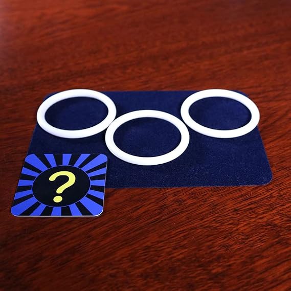 SUMAG Deluxe Vanishing Coin in Rings Magic Tricks Coin Vanish Appear Magic Close up Street Illusions Gimmicks Mentalism Prop