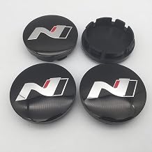 4 Pcs Car Center Hub Cap for Hyundai N N LINE Sonata Elantra Kona Tucson I30 I20 60mm, Auto Wheel Center Cover Rim Protector Waterproof Dustproof Decor Accessories,C
