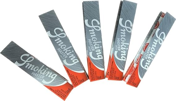 Smoking - Silver 'Master' King Size Rolling Papers - 5 Booklet Multipack
