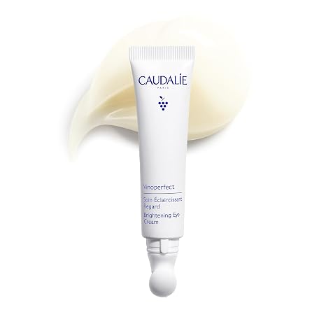 Caudalie Vinoperfect Dark Circle Brightening Caffeine Eye Cream - 15 mL | Fragrance-free eye cream with niacinamide to reduce the appearance of all dark circles (blue, brown, purple, and black).