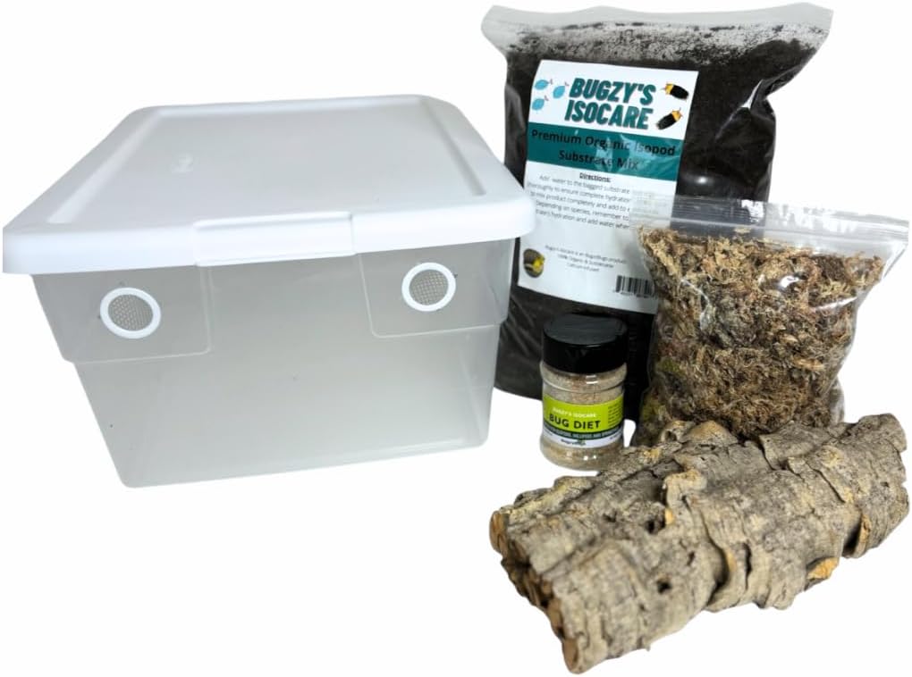 16 Quart Vivarium Accessory Breeding Kit for Isopod, Springtail, Reptile, Amphibian, Bug, Crustacean Culture Setup