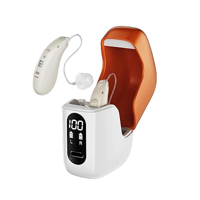 OTC Hearing Aids for Seniors with Hearing Loss - Rechargeable, Noise Cancelling, 80H Battery, In-Ear Sound Amplifier, USB-C Fast Charge, Comfort Fit