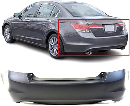 FitParts Compatible With Rear Bumper Cover 2008-2012 Honda Accord EX-L EX HFP Sedan 08-12. New, Primed and Ready for Paint. HO1100245 04715TA1A91ZZ 2009 2010 2011