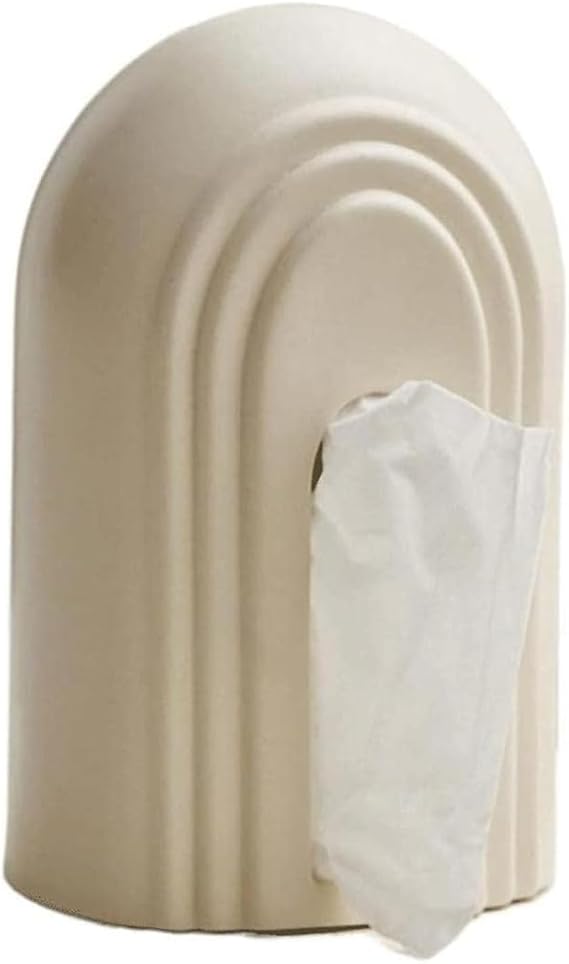 Tissue Dispenser Modern Tissue Box Holder Arched Tissue Box Dispenser Creative Tissue Case for Bathroom Vanity Refillable Kleenex Holder