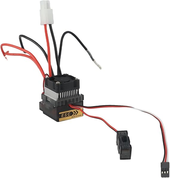 Double Way Brushed ESC 320A with Cooling Fan, 6-16V Controller for 550/560/580 Motor RC Car Boat, External for UBEC Switch