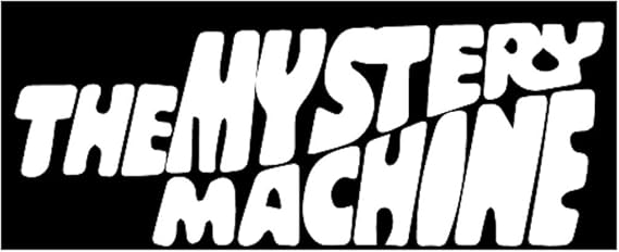 The Mystery Machine Logo Vinyl Stickers Symbol 6" Decorative DIE Cut Decal for Cars Tablets LAPTOPS Skateboard - White