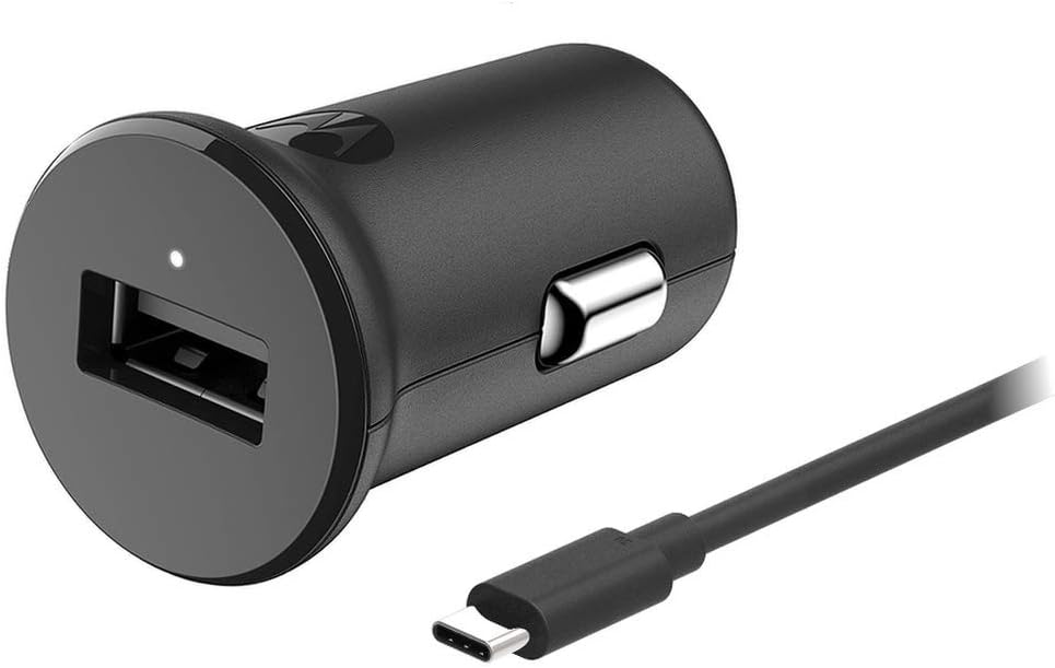 Motorola TurboPower 18 QC3.0 Car Charger w 3.3ft USB-A to USB-C Cable for Moto G Power, Play 20232024 G Stylus 20222022 5G20232023 5G, G 5G 20232024, Edge 2022Edge 20222023