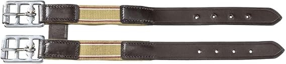 Tough 1 EquiRoyal Leather with Elastic Girth Extension, Brown