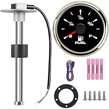 5" Fuel Sender & Fuel Gauge Kit Black