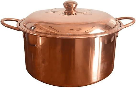 Extra-thick Copper Hot Pot - Handmade Tin Lined Cooking Pot, 28cm