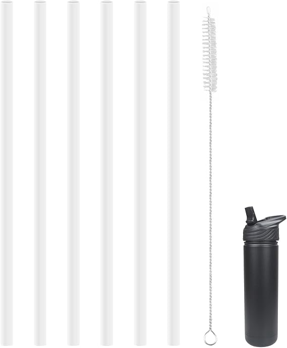 Replacement Straws Compatible With TAL 26oz Stainless Steel Ranger Water Bottle,6 Pack with 1 Brush