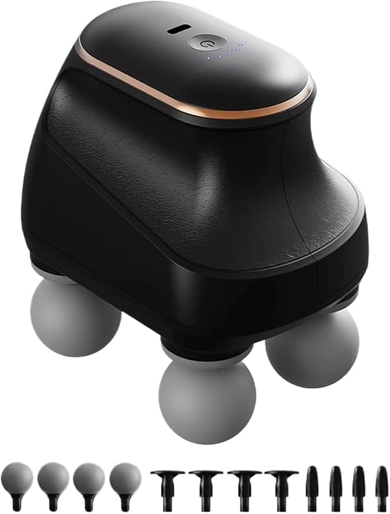 Electric Muscle Massager 4-Head Full-Body Relaxation Device | Handheld Electric Muscle Massage Device for Athletes Men Dad Mom Family Father Mother Horse Equine