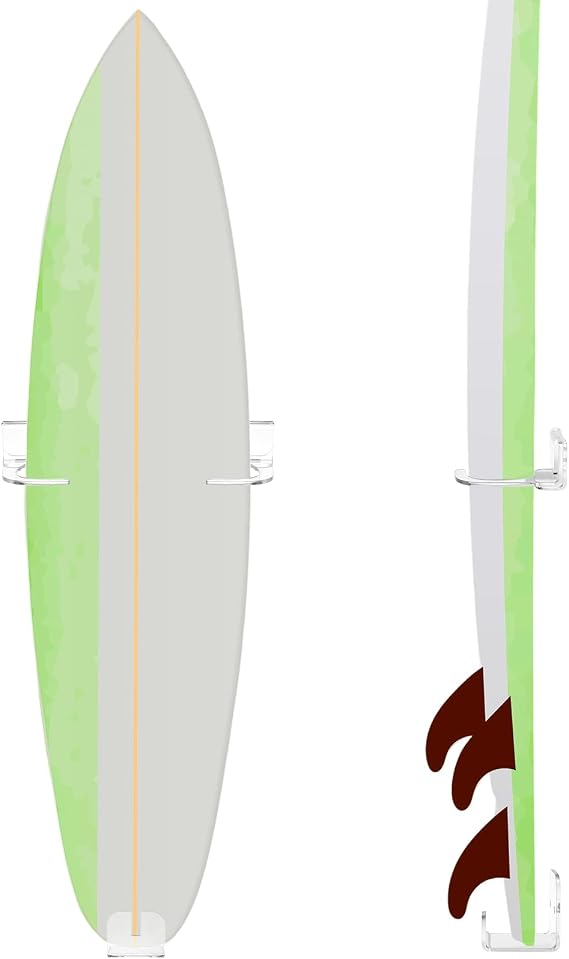 Yousoontic Surfboard Wall Mount Clear Acrylic Display Decor