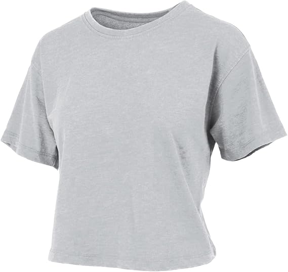 Royce Brand Waist Length Vintage Washed Top: Short Sleeve Crew Neck Waist Length T-Shirt