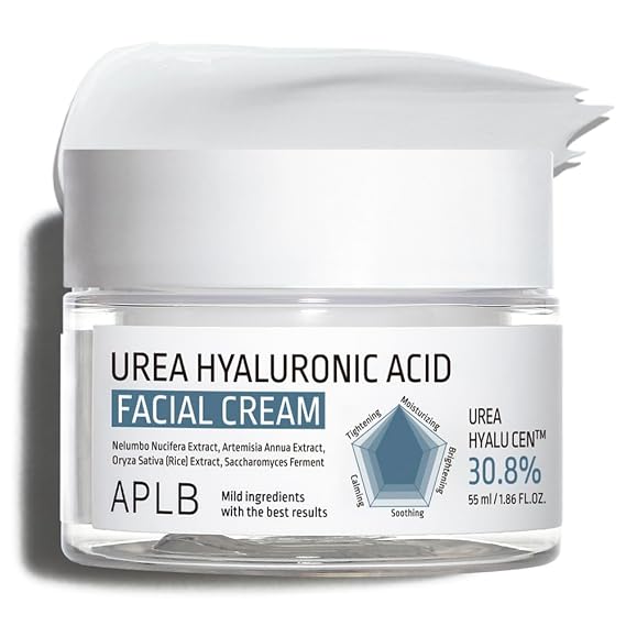 APLB Urea Hyaluronic Acid Facial Cream | UREA HYALU CENTM 30.8% 1.86 FL.OZ/Korean Skincare, Deep hydration & Soothing, Dry skin, Wrinkle care, Revitalize for gentle and improve skin texture