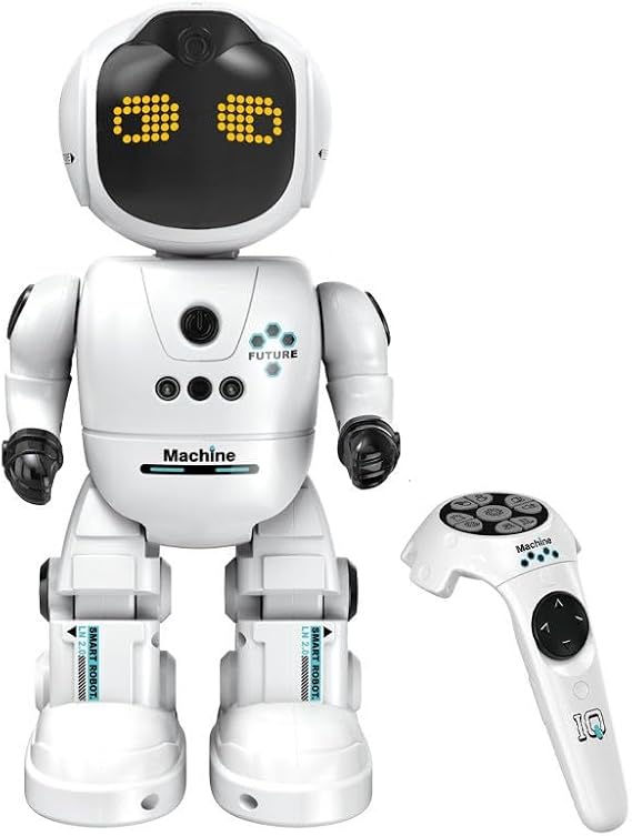 RC Programming Robot, Interactive Touch Remote Control, Educational Singing and Dancing Robot, White
