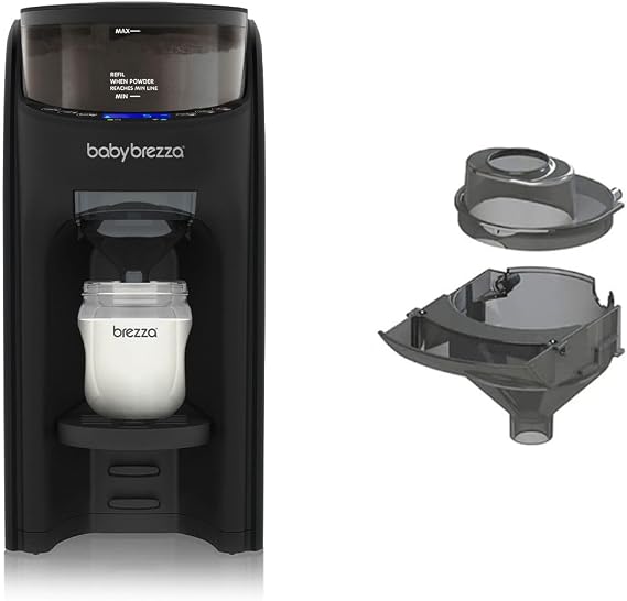 Baby Brezza - Formula Pro Advanced, Automatic Bottle Preparer and Formula Dispenser, Bottle Making Machine, Includes Funnel Refill and Cover, Black Set