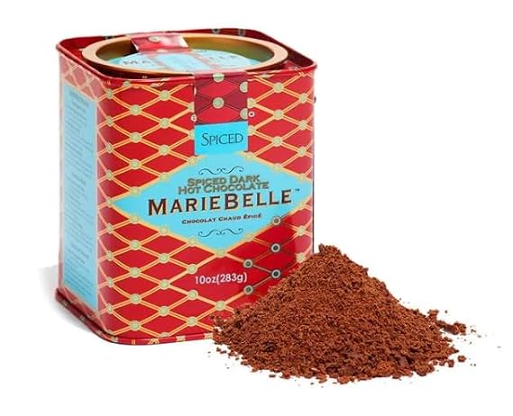 MarieBelle Spicy Hot Chocolate 10 oz Tin - Easy to Prepare Full-Flavored Traditional Creme de Chocolat European Style Hot Chocolate Beverage Mix
