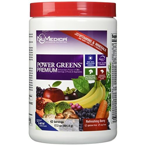 Power Greens Premium - Berry 17.3oz - Large - 42 Servings by NuMedica
