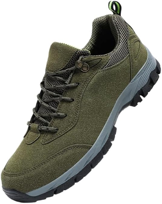 Large-Size Men's Comfortable Thick-Soled Hiking Shoes - Simple and Lightweight Outdoor Shoes with Soft Linings