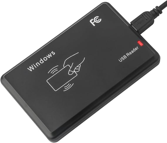 Ossiygar Countertop 125kHz USB RFID Contactless Tap-to-Read ID Card Reader, Scanner for EM4100/TK4100, Reader Only, Default 10-Digit Data Output, Works with Windows, Mac, Linux, Android 7+ OS