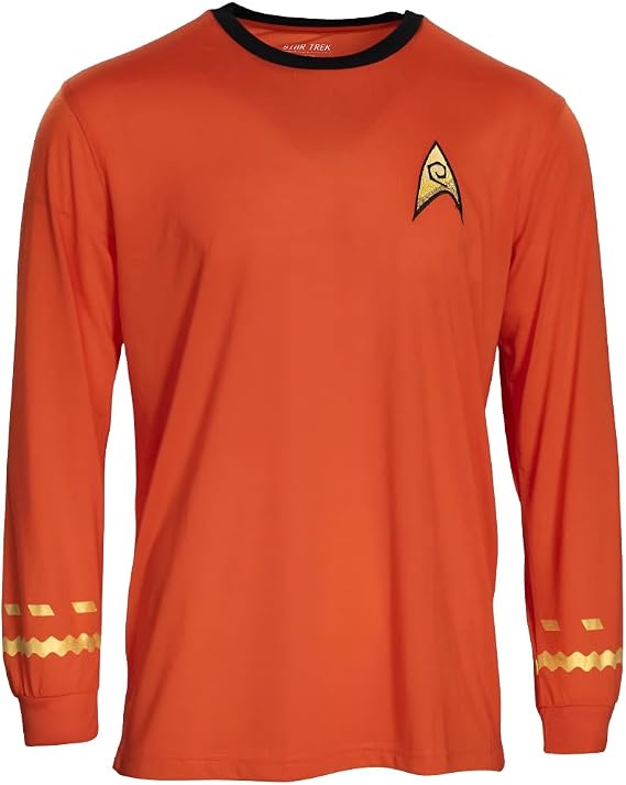 Star Trek Long Sleeve Halloween Costume T-Shirt Spock Captain Kirk Engineering Cosplay