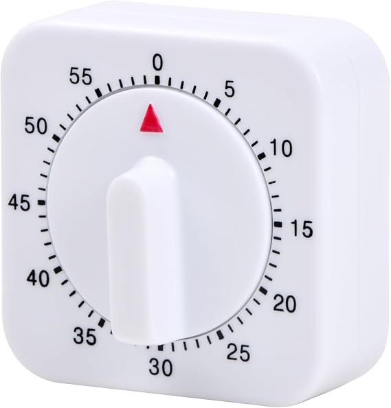 Timer, 60 Minutes Visual Timer with Loud Alarm Digital Visual Timer Countdown Timer for Kitchen Study Desk Timer Mechanical Egg Timer for Home, Kitchen, School, Work for Kids and Adults