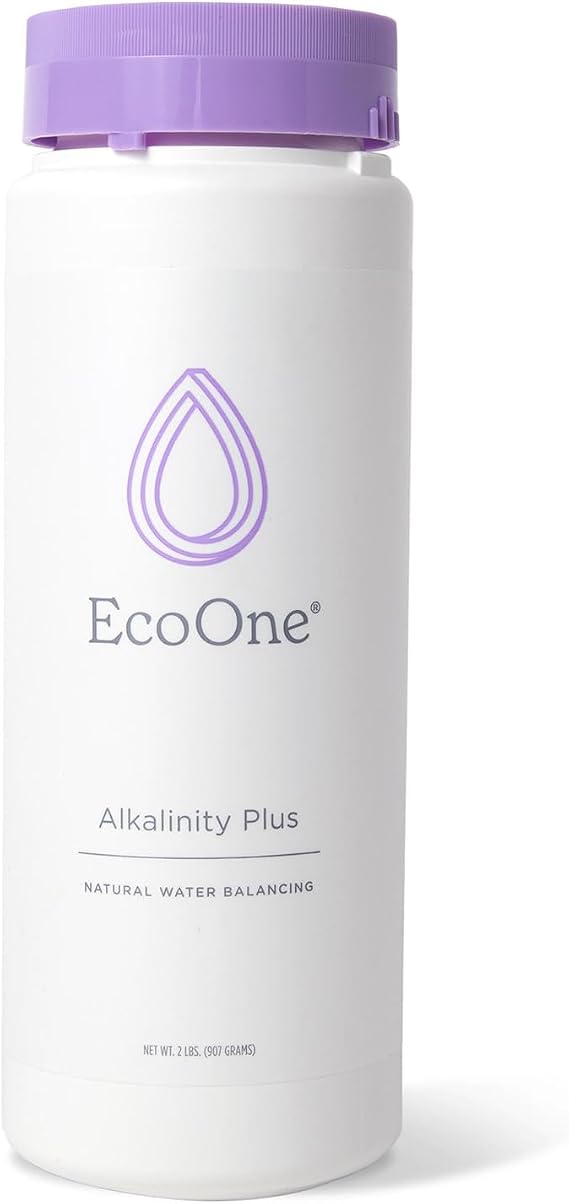 Alkalinity Plus by EcoOne | Natural Water pH Increaser for Hot Tub Application | Chlorine-Free, Phosphate-Free Hot Tub pH Increaser | Increases Alkalinity & Neutralizes pH to Prevent Buildup, 2 Lbs
