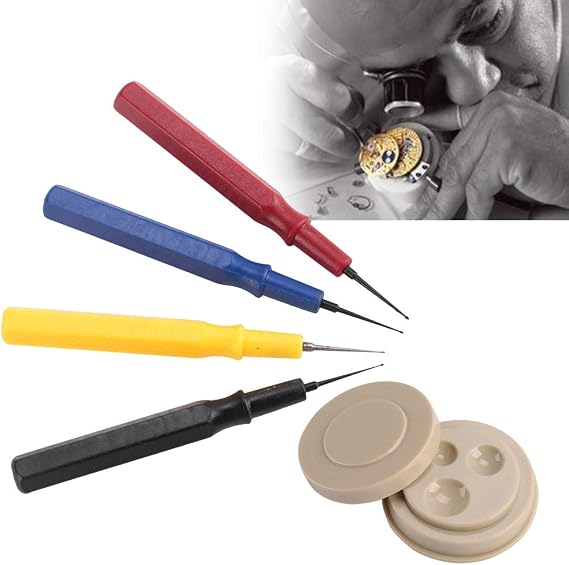 4 Oilers Plastic Watch Repair Kit, Professional Plastic Watch Oiler Set, Different Size for all watches and pocket watches, Small Portable Lightweight Pen with Oil Cup Easy Use