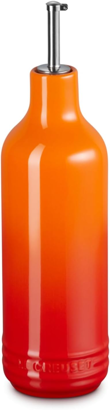 Le Creuest Stoneware Signature Oil Cruet, 20 oz., Flame