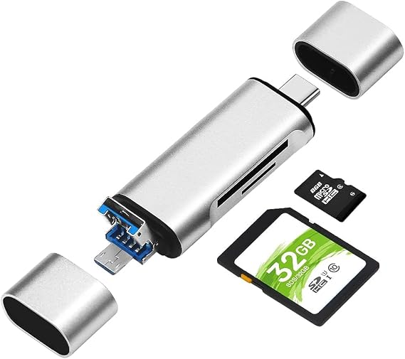 Daytona ADS-103 Macbook Compatible Type-C to USB 3.0 Flash Otg Data Transfer Sd Tf Plug and Play Card Reader Converter Hub Adapter