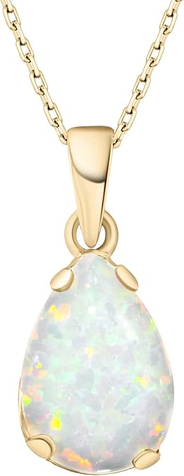 ADITA GOLD Birthstone Pendant Necklace for Women, Gold Plated