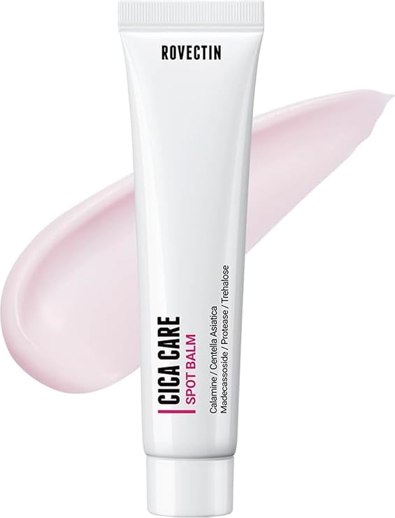 ROVECTIN Cica Care Face Balm - Immediate Redness Relief Face Moisturizer for Acne Prone, Sensitive Skin | Spots, Scar Reducing with Calamine and Madecassoside | Vegan, Korean Skincare(1.4 fl oz)