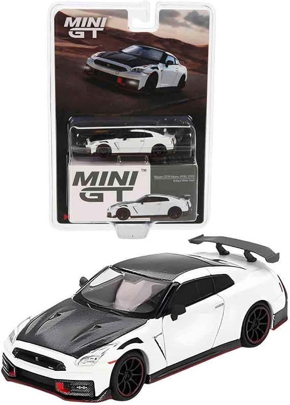 MINI GT Nissan GT-R Nismo 2024 Brilliant White Pearl Diecast Model #1045 Limited Edition Collectible 1:64