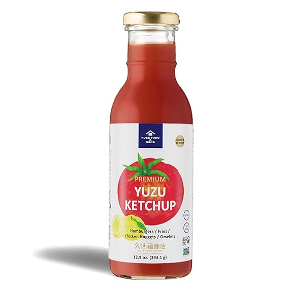 [KUZE FUKU & SONS] Yuzu Ketchup, Classic Japanese Ketchup Made Even Better with Yuzu Citrus, Gluten free, NON GMO, NO MSG, Vegan (13.9 oz)