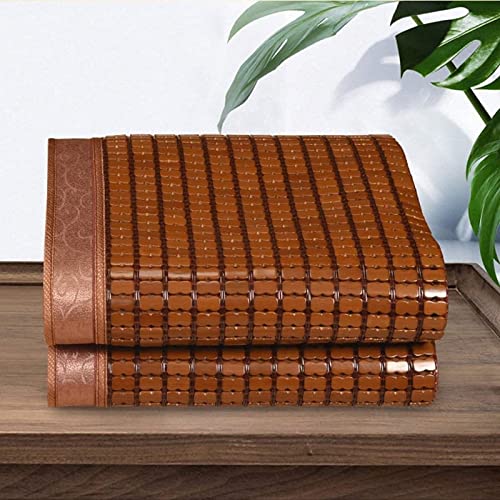 Summer Sleeping Mat Foldable Summer Bed Mat Cool Sleeping Mattress Cooling Bed for Home School Dormitory,Brown,150  195cm