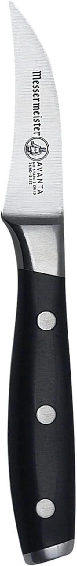 Avanta by Messermeister, Garnishing Knife | POM Handle | 2.5" Premium kitchen cutlery. Stainless steel, Rust resistant, Easy to maintain Brown