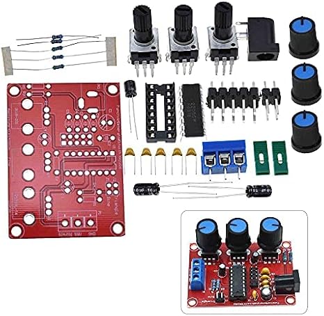 XR2206 High Precision Function Signal Generator DIY Kit Sine/Triangle/Square Output 1Hz-1MHz Adjustable Frequency Amplitude (DIY)