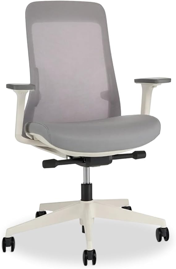 UPLIFT DESK Bolan High Back Ergonomic Office Chair - Lumbar Support, Mesh Back, 4D Armrests, and 40 Recline Desk Chair with 11-Point Adjustability, Cylinder Options, 300 lb Capacity (Fog)