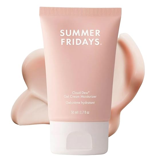 Summer Fridays Cloud Dew Gel Cream Moisturizer - Lightweight Facial Moisturizer with Hyaluronic Acid, Coconut Water, Cherry Extract + Ceramides for Skin-Plumping Hydration (1.7 Fl Oz)
