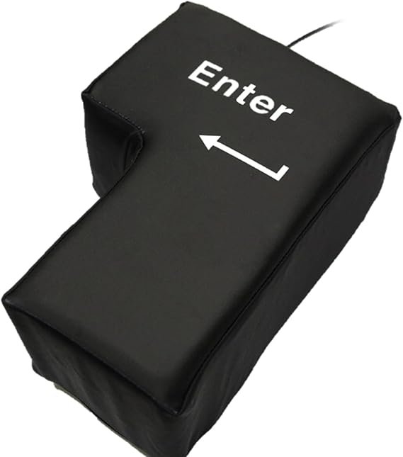 Anti-Stress Big Enter Key Pillow Button Usb Connection Huge Enter Stress Reliever Cushion Creative Huge Enter Key For Laptop