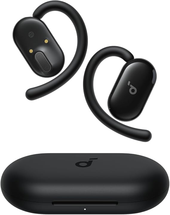Anker Soundcore V20i Bluetooth Kulaklık, Açık Kulak Teknolojisi, Ayarlanabilir Kulak Kancaları, Güçlü Bas, IP55 Su Geçirmez, LED gösterge, 36 Saat Çalma Süresi, Çoklu Bağlantı, Siyah - A3876